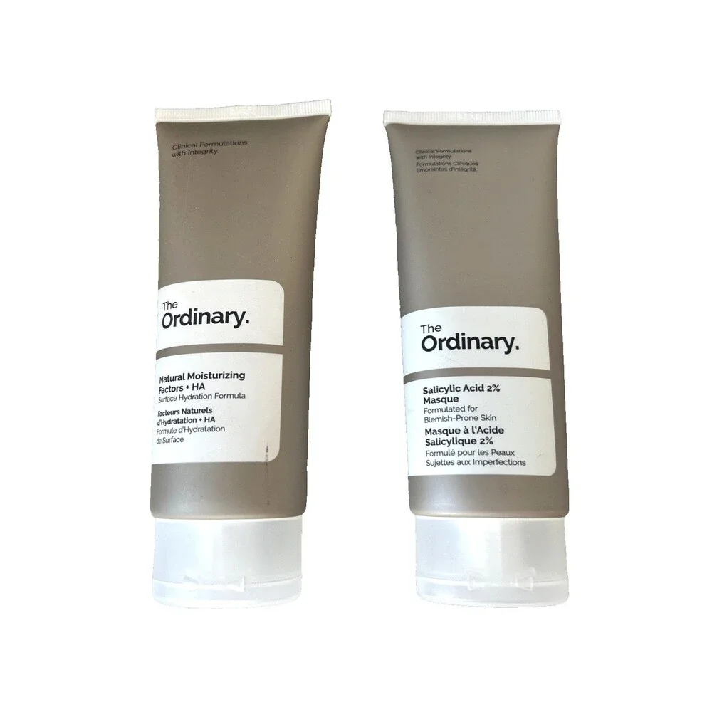 The Ordinary LOT of 2 Salicylic Acid 2% Masque + Natural Moisturizer Full Size